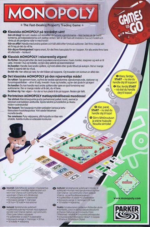 Monopoly, rejsespil (2)